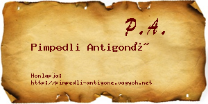 Pimpedli Antigoné névjegykártya